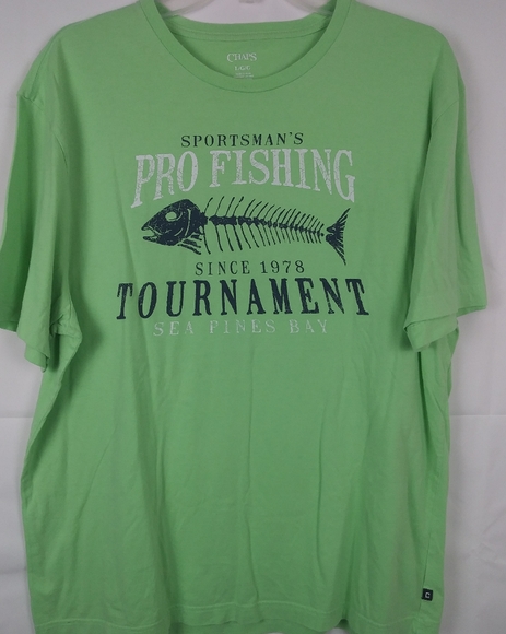 Chaps Other - Chaps Green Fishing Cotton T-Shirt Size Large